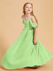 Off-the-Shoulder Bridesmaid Gown for Juniors Sage