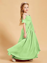 Off-the-Shoulder Bridesmaid Gown for Juniors Sage