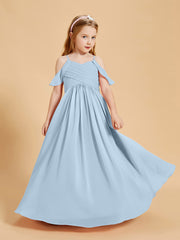 Off-the-Shoulder Bridesmaid Gown for Juniors Sky Blue