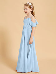 Off-the-Shoulder Bridesmaid Gown for Juniors Sky Blue