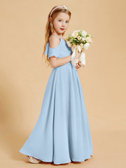 Off-the-Shoulder Bridesmaid Gown for Juniors Sky Blue