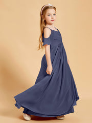 Off-the-Shoulder Bridesmaid Gown for Juniors Stormy
