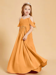 Off-the-Shoulder Bridesmaid Gown for Juniors Tangerine