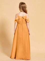 Off-the-Shoulder Bridesmaid Gown for Juniors Tangerine