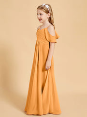 Off-the-Shoulder Bridesmaid Gown for Juniors Tangerine