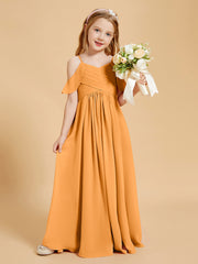 Off-the-Shoulder Bridesmaid Gown for Juniors Tangerine
