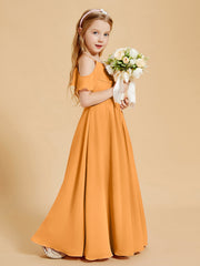 Off-the-Shoulder Bridesmaid Gown for Juniors Tangerine