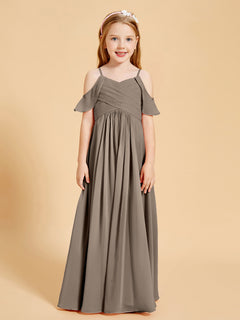 Off-the-Shoulder Bridesmaid Gown for Juniors Taupe