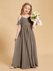 Off-the-Shoulder Bridesmaid Gown for Juniors Taupe