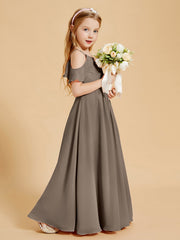 Off-the-Shoulder Bridesmaid Gown for Juniors Taupe