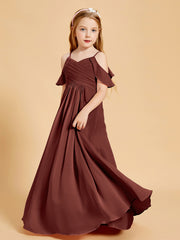 Off-the-Shoulder Bridesmaid Gown for Juniors Terracotta