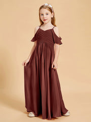 Off-the-Shoulder Bridesmaid Gown for Juniors Terracotta