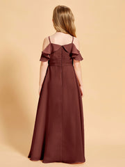 Off-the-Shoulder Bridesmaid Gown for Juniors Terracotta