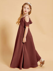 Off-the-Shoulder Bridesmaid Gown for Juniors Terracotta