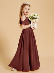 Off-the-Shoulder Bridesmaid Gown for Juniors Terracotta