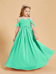 Off-the-Shoulder Bridesmaid Gown for Juniors Turquoise