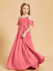 Off-the-Shoulder Bridesmaid Gown for Juniors Watermelon