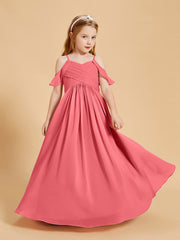 Off-the-Shoulder Bridesmaid Gown for Juniors Watermelon