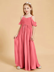 Off-the-Shoulder Bridesmaid Gown for Juniors Watermelon