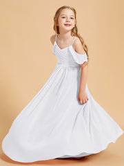 Off-the-Shoulder Bridesmaid Gown for Juniors White