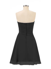 Chiffon Mini Short Dresses with Sweethart Vintage Mauve