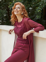 Simple Chiffon Jacket Wrap Cabernet
