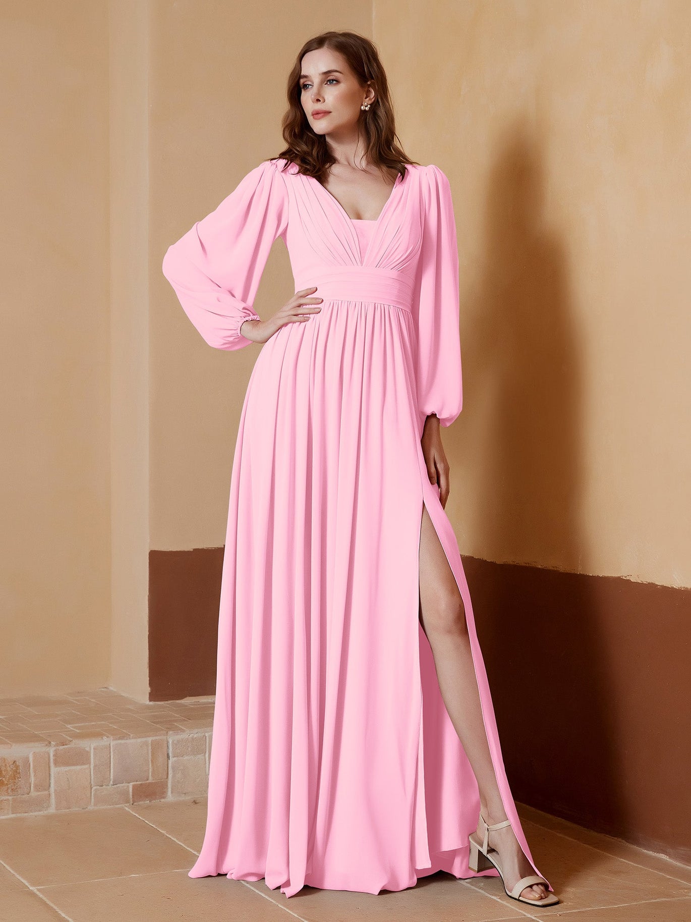 princess polly baby blue dress Cotton Candy Pink new bridesmaid dress teen size 14 from Emma Bridals  EB7481T main image 1