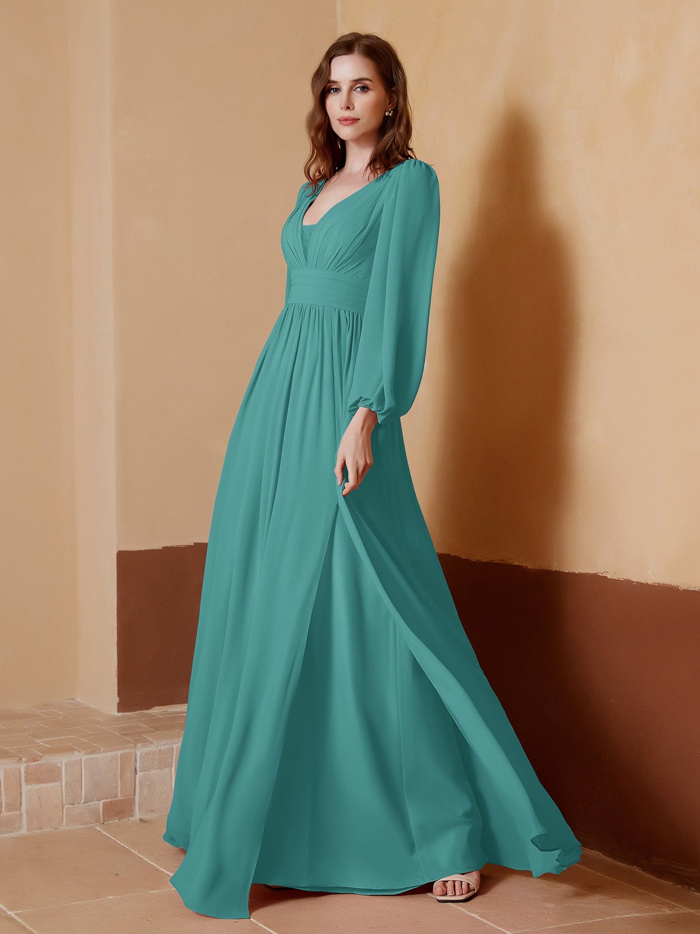 jade green bridesmaid dresses uk Emerald Green Satin Bridesmaid Jade Green Bridesmaid Dresses Uk Spa Blue  Bridesmaid Dress Flowy One Shoulder Long Sleeves Floor Length Chiffon  Bridesmaid Dresses