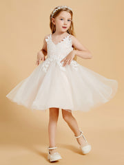 Enchanting Tulle Flower Girl Dresses with Lace Applique