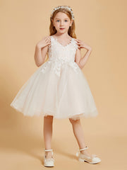 Enchanting Tulle Flower Girl Dresses with Lace Applique