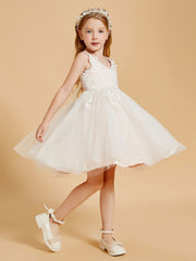 Enchanting Tulle Flower Girl Dresses with Lace Applique