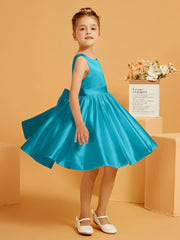 Cute A-Line Bow Short Flower Girl Dress Jade