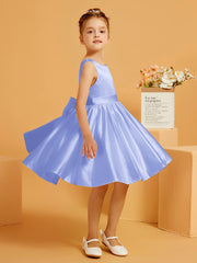 Cute A-Line Bow Short Flower Girl Dress Lavender