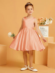 Cute A-Line Bow Short Flower Girl Dress Papaya