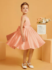Cute A-Line Bow Short Flower Girl Dress Papaya