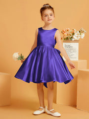 Cute A-Line Bow Short Flower Girl Dress Regency