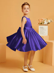 Cute A-Line Bow Short Flower Girl Dress Regency