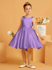 Cute A-Line Bow Short Flower Girl Dress Tahiti