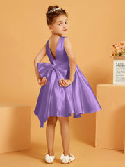 Cute A-Line Bow Short Flower Girl Dress Tahiti