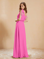 A-Line V-neck Floor-length Dress With Silt Azalea