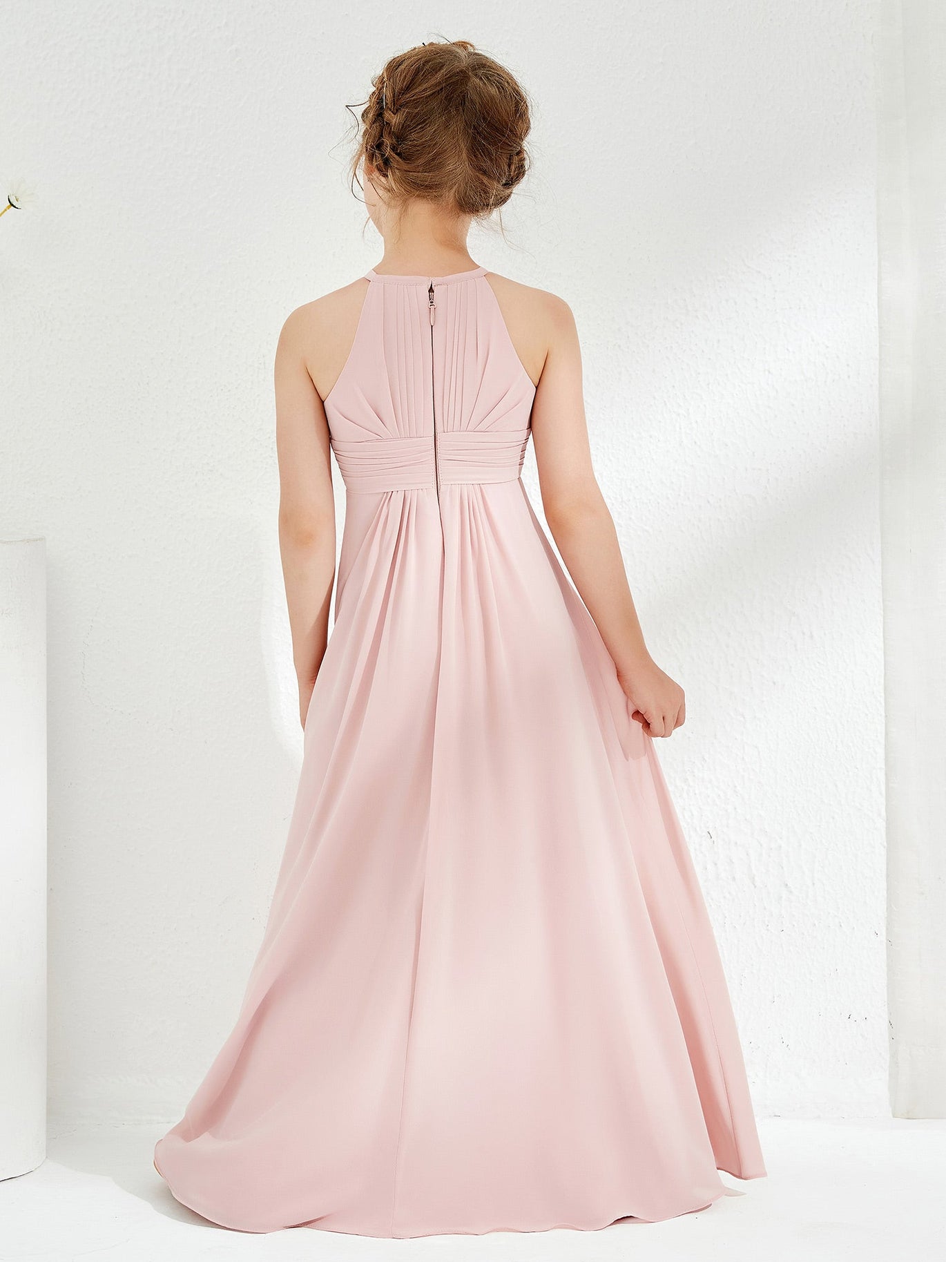 junior bridesmaid dresses uk high street Gorgeous Halter Chiffon Junior Bridesmaid Dress