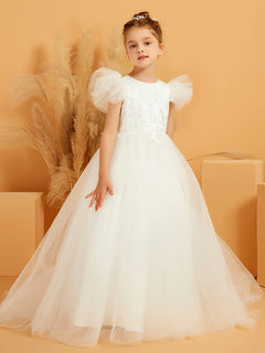 Cute Ball-Gown Scoop Neckline Tulle Dress