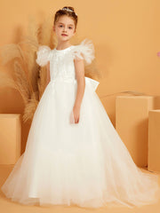 Cute Ball-Gown Scoop Neckline Tulle Dress