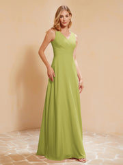 Empire Sleeveless Bridesmaid Gown with Bowknot Clover