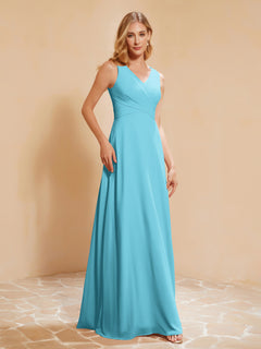 Empire Sleeveless Bridesmaid Gown with Bowknot Pool