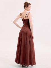 Full Length Chiffon Bridesmaid Dresses Terracotta