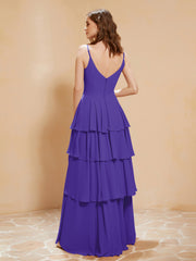 Boho Long Chiffon Gown with Ruffles Regency