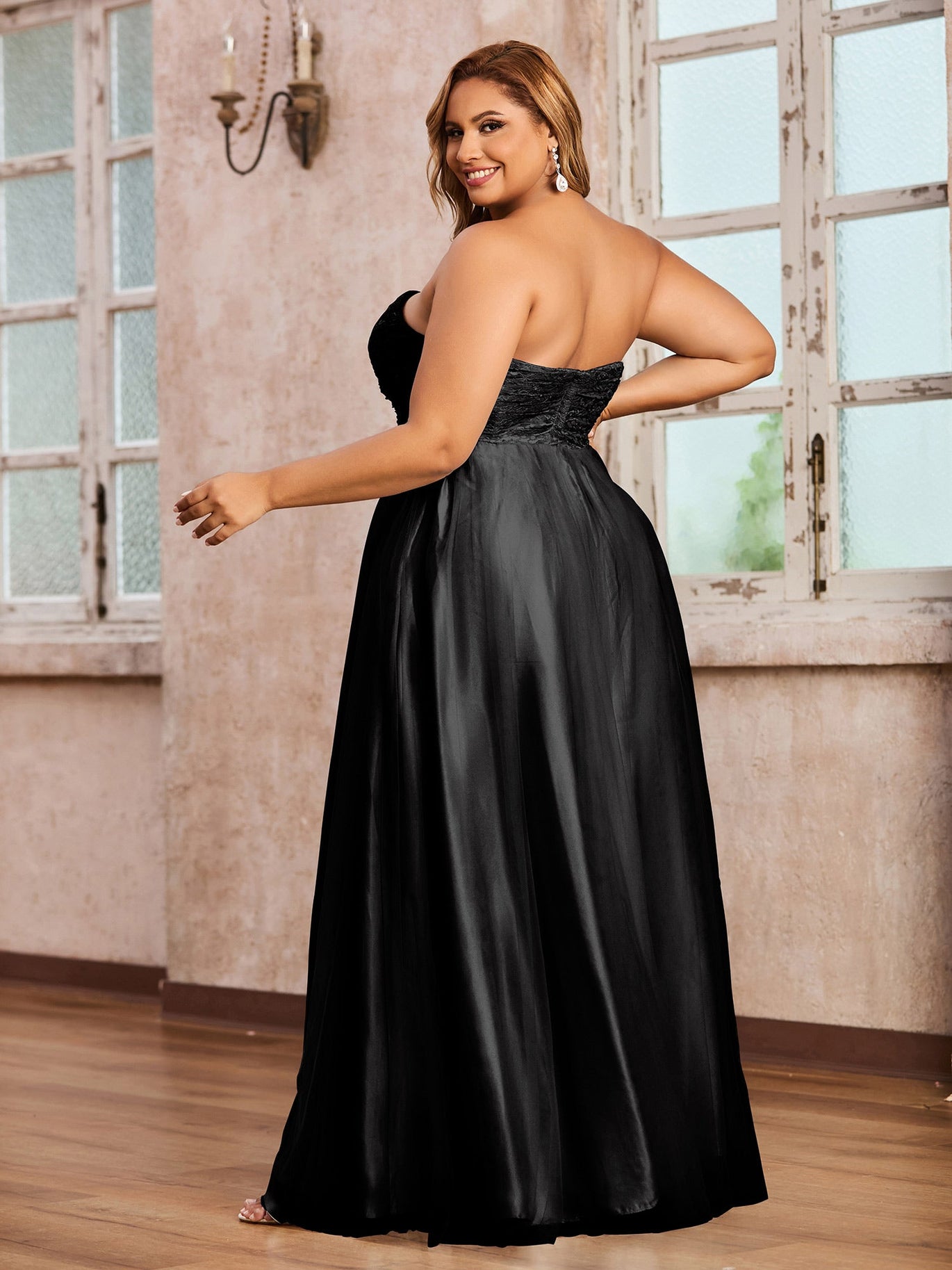 Bust And Tummy Bridesmaid Dresses Formal Gowns For Big Busts Madigan Gown  Strapless A-Line Soft