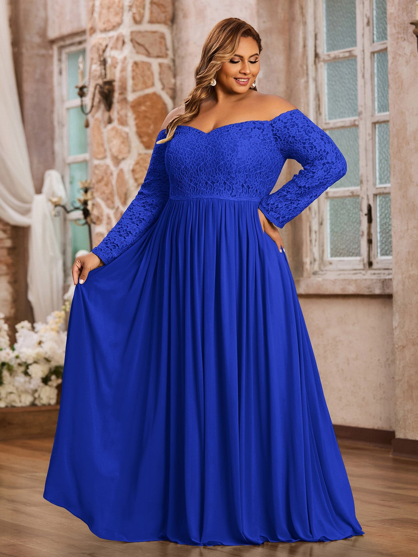 Evening Dresses Plus Size Royal Blue Bridesmaid Dresses Uk BABARONI Lace Chiffon Royal Blue Bridesmaid Dresses Evening Dresses Plus Size Royal Blue Bridesmaid Dresses Uk BABARONI Lace Chiffon Royal Blue Bridesmaid Dresses