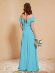 Half Sleeves Long Gown with Slit Pool